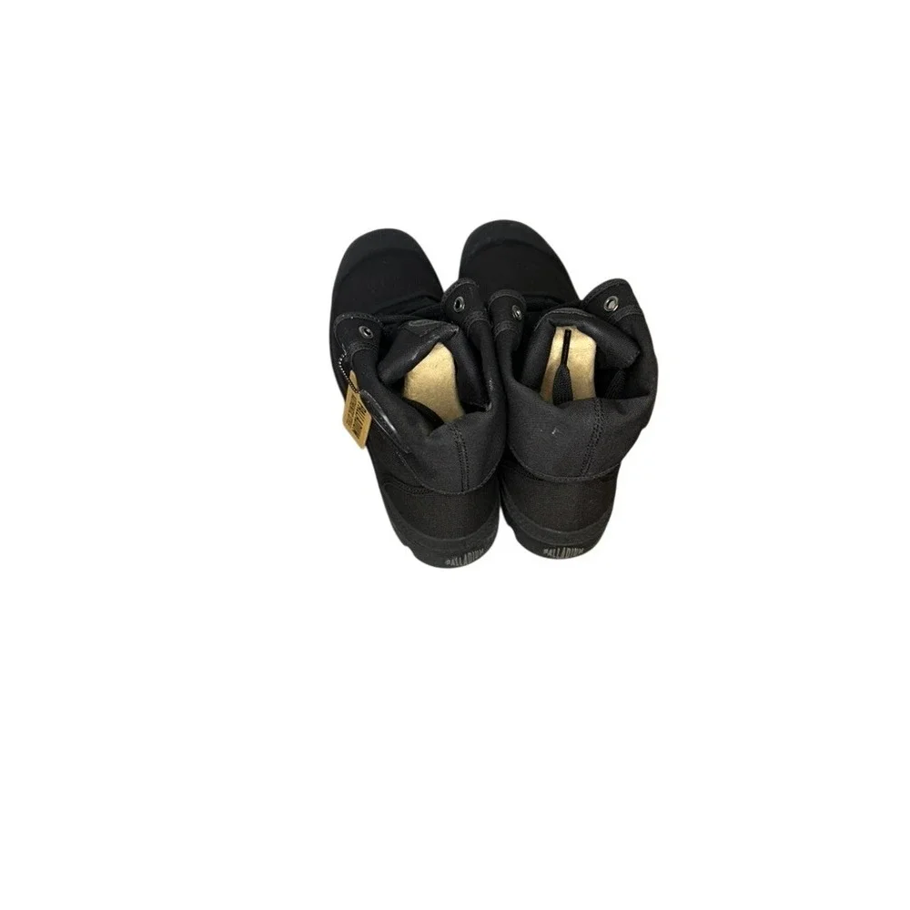 Palladium Baggy Mens Black Canvas Boots Lace Up Casual Ankle Shoes Size 10‎